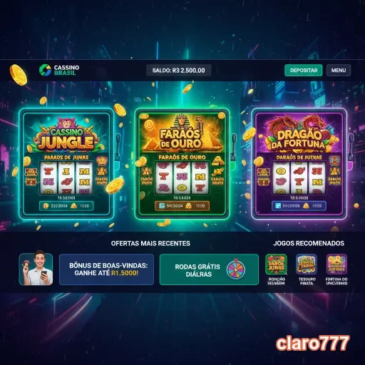 Ilustração de Explore ofertas VIP e slots na claro777